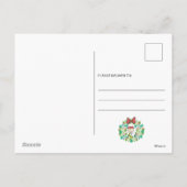 Prettig Kerstfeest | Pepermunt Krans Feestdagenkaart (Achterkant)