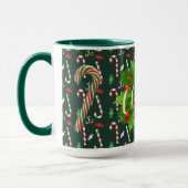 Prettig kerstfeest pepermuntstokken mok (Links)