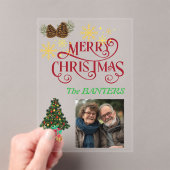 Prettig kerstfeest personaliseer acryl uitnodigingen (Insitu (Draagbaar))