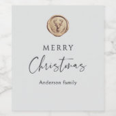 Prettig kerstfeest Persoonlijk aangepast Wijn Etiket (Enkel label)