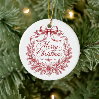 Prettig kerstfeest Persoonlijk Keramisch Ornament