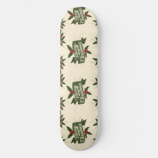 Prettig kerstfeest persoonlijk skateboard (Voorkant)