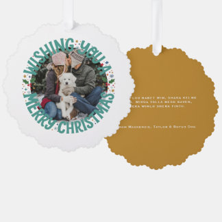 Prettig Kerstfeest Persoonlijke Foto Ornament Kaart