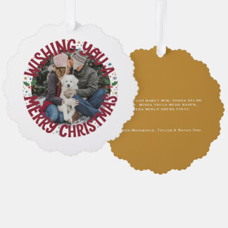 Prettig Kerstfeest Persoonlijke Foto Ornament Kaart