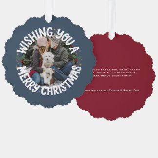 Prettig Kerstfeest Persoonlijke Foto Ornament Kaart