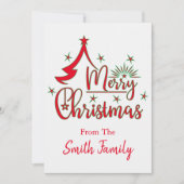 Prettig kerstfeest Persoonlijke Platte kaart (Voorkant)