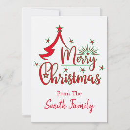 Prettig kerstfeest Persoonlijke Platte kaart