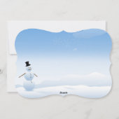 Prettig kerstfeest Persoonlijke Sneeuwman Kaart (Achterkant)