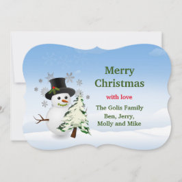 Prettig kerstfeest Persoonlijke Sneeuwman Kaart