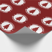 Prettig kerstfeest Persoonlijke Sticker Cadeaupapier (Hoek)