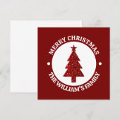 Prettig kerstfeest Persoonlijke Sticker Kaart (Voorkant / Achterkant)