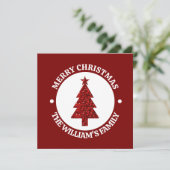 Prettig kerstfeest Persoonlijke Sticker Kaart (Staand voorkant)