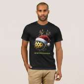 Prettig kerstfeest Pickleball Elf Kerstman Pickleb T-shirt (Voorkant volledig)