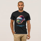 Prettig kerstfeest Pickleball Kerstman Muts Pickle T-shirt (Voorkant volledig)
