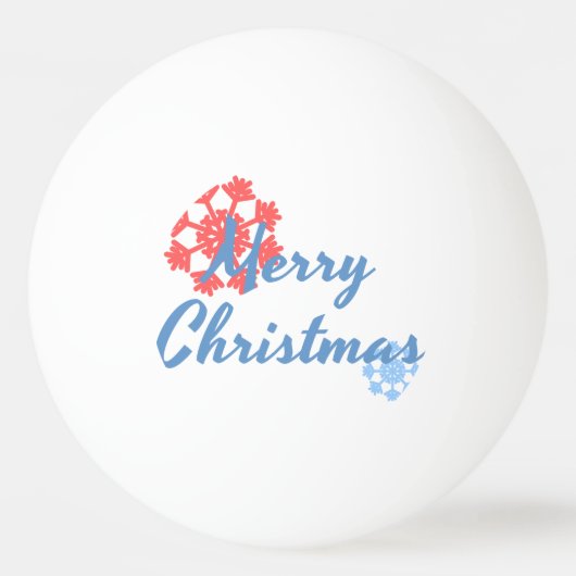 Prettig kerstfeest pingpongbal (Voorkant)