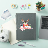 Prettig kerstfeest pinguïn Sticker (iPad Cover)