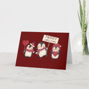 Prettig kerstfeest Pinguïns Kaart