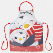 Prettig kerstfeest Pinguïns Schort (Voorkant)