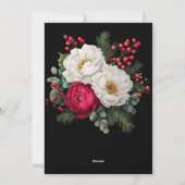 Prettig kerstfeest Pioen Bloemrijke feestdagen 2 f Feestdagenkaart (Achterkant)