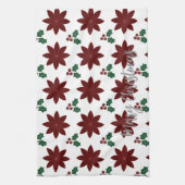 Prettig kerstfeest Poinsettia -  Theedoek (Verticaal)