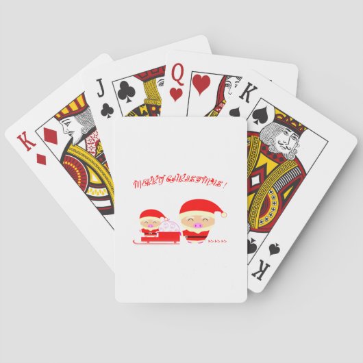 Prettig kerstfeest pokerkaarten (Achterkant)