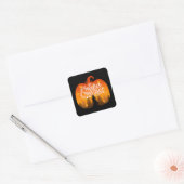 PRETTIG KERSTFEEST POMPOEN FEESTSEIZOEN VIERKANTE STICKER (Envelop)