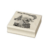 Prettig kerstfeest Poodle rubberen stempel (Stempel)