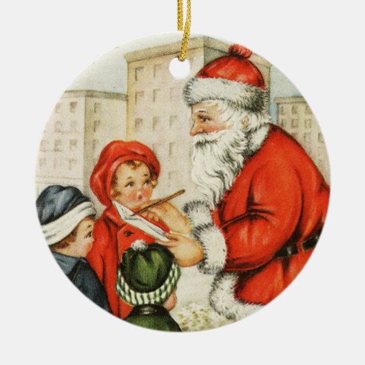 Prettig kerstfeest Poolse Kerst decor Cerami Keramisch Ornament (Voorkant)