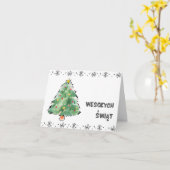 Prettig kerstfeest Poolse kerst Kaart (Gele Bloem)