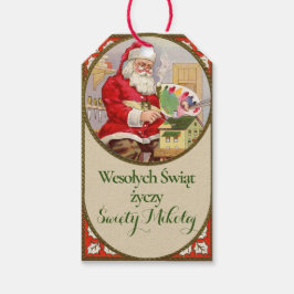 Prettig Kerstfeest Poolse Vrolijke Kerst Polen Kin Cadeaulabel