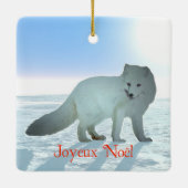 Prettig Kerstfeest - Poolvos Keramisch Ornament (Achterkant)