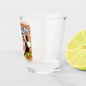 Prettig kerstfeest Pop Art Shotglas Shot Glas (Rechts)