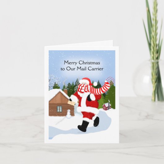 Prettig kerstfeest Postbode Sinterklaas Kaart (Voorkant)