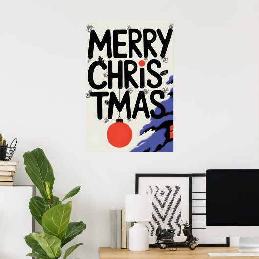 Prettig kerstfeest poster (Thuiskantoor)