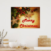 Prettig kerstfeest poster (Keuken)