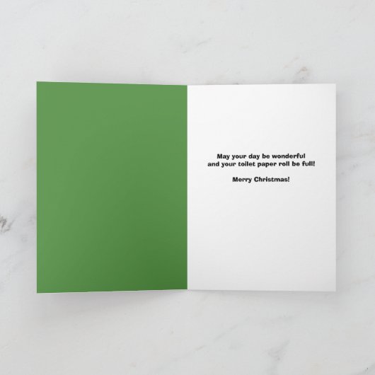Prettig kerstfeest pratende rol toiletpapier feestdagen kaart (Binnen)