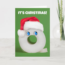 Prettig kerstfeest pratende rol toiletpapier feestdagen kaart