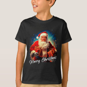 Prettig kerstfeest – President Trump Kerstman Grap T-shirt