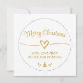 Prettig Kerstfeest Prettig Als Een Moeder Wit Goud Kaart (Achterkant)