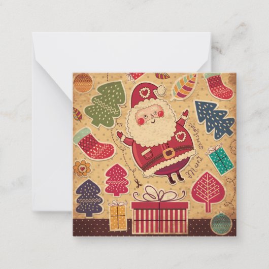 Prettig kerstfeest/prettige feestdagen notitiekaartje (Voorkant)