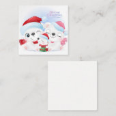 Prettig kerstfeest/prettige feestdagen notitiekaartje (Voorkant / Achterkant)