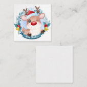 Prettig kerstfeest/prettige feestdagen notitiekaartje (Voorkant / Achterkant)