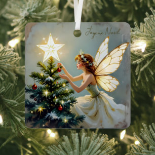 Prettig Kerstfeest Pretty Fairy Persoonlijke Ker Metalen Ornament