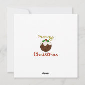 Prettig kerstfeest +Pudding Design Feestdagenkaart (Achterkant)