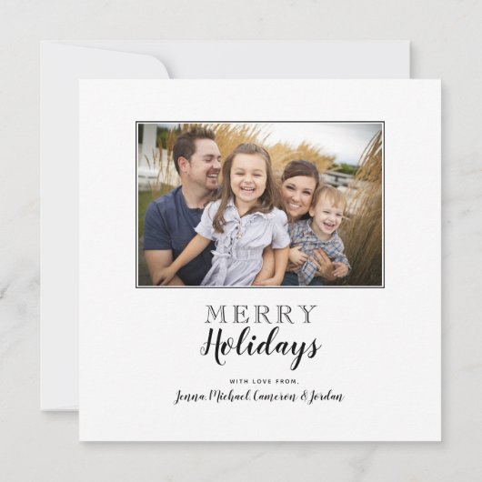 Prettig kerstfeest | Pug Rendier Kaart (Achterkant)