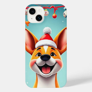Prettig kerstfeest Puppy Kawaii Hond met Cadeaus