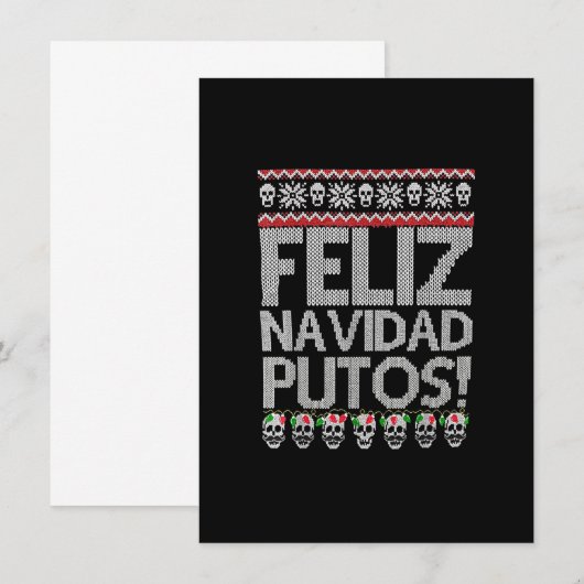 Prettig kerstfeest Putos Grappig Mexicaans Vieze K Kaart (Voorkant / Achterkant)