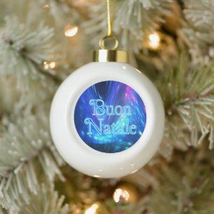 Prettig kerstfeest - Qaanaaq - Noorderlicht Keramische Bal Ornament