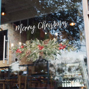 Prettig kerstfeest Raamfolie Raamsticker