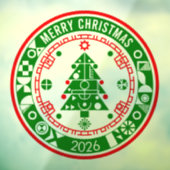 Prettig kerstfeest raamsticker (Vel 3)